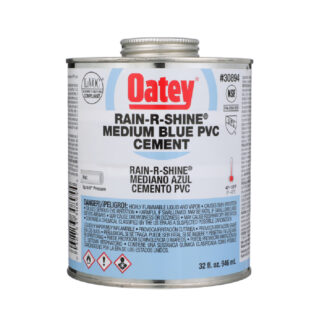 Pegamento PVC RAIN-R-SHINE Mediano Azul 1/4 Gl OATEY