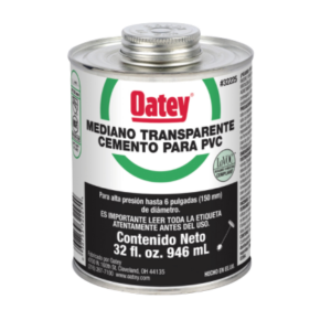 Pegamento PVC Mediano Negro 1/4 Gl (32 onzas) OATEY
