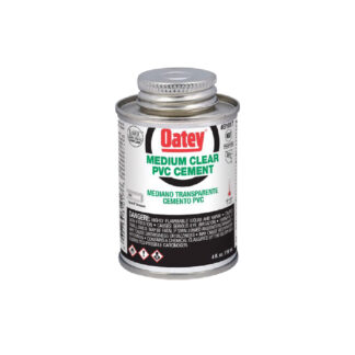 Pegamento PVC Mediano Negro 1/32 Gl (4 onzas) OATEY