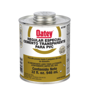 Pegamento PVC Regular Dorado 1/4 Gl (32 onzas) OATEY