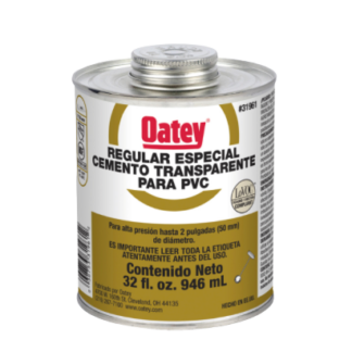 Pegamento PVC Regular Dorado 1/4 Gl (32 onzas) OATEY