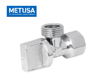 LLAVE ANGULAR CROMADA DE 1/2 METUSA