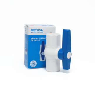 VALVULA ESFERICA PVC 1/2'' S/R METUSA