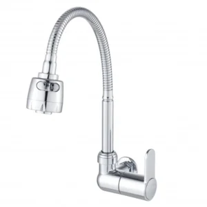 LLAVE PARA LAVADERO CROMADA PICO FLEXIBLE CROMADO -  BRIKKEL WAVE METUSA